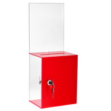 Adir Corp. 637-04-RED Tall Acrylic Red Donation Box