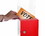Adir Corp. 637-04-RED Tall Acrylic Red Donation Box