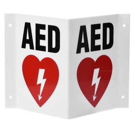 Adir Corp. 999-02 3D AED sign 6" x 5"