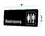 Alpine Industries ALPSGN-20 Unisex Restrooms Sign, 3"x9"