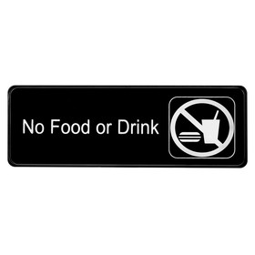 Alpine Industries ALPSGN-22 No Food or Drink Sign, 3"x9"