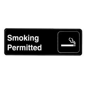 Alpine Industries ALPSGN-24 Smoking Permitted Sign, 3"x9"