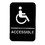 Alpine Industries ALPSGN-39 ADA Handicap Accessible Sign with Braille, Black/White, ADA Compliant, 6"x9"