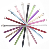 TOPTIE 8mm PU Leather Slide Bracelets Wristbands Adjustable Strap Bands for Slide Letters DIY Supply