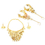 TopTie Tribal Belly Dance Jewelry Set - Gold Necklace & Earrings & Bracelets