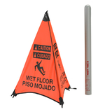 Handy Cone 31016D Caution Wet Floor English/Spanish with Tube/ 31 inch Orange