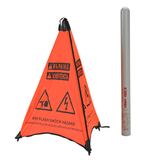 Handy Cone 31026A Arc Flash Hazard English/Spanish/Orange/31"