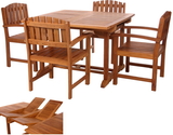 All Things Cedar TD72-20 5pc. Butterfly Dining Chair Set