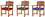 All Things Cedar TD72-20 5pc. Butterfly Dining Chair Set, Price/each