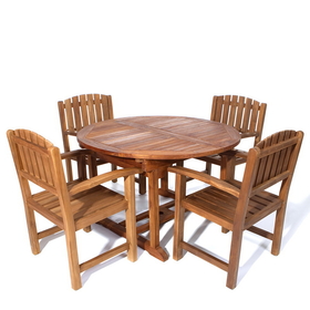 All Things Cedar TE70-20 5pc. Oval Dining Chair Set