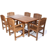 All Things Cedar TE90-20 7pc. Rectangle Dining Chair Set