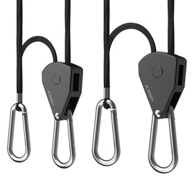 AC Infinity Heavy-Duty Adjustable Rope Clip Hanger, One Pair