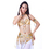 BellyLady 6-Pieces Professional Gypsy Trial Belly Dancing Costume, Gold Sequined Halter Bra & Belt & Skirt Set, Dancing Accessories Included