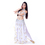 BellyLady 6-Pieces Professional Gypsy Trial Belly Dancing Costume, Silver Sequined Halter Bra & Belt & Skirt Set, Dancing Accessories Included