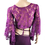 BellyLady Practice Belly Dance Costume, Purple Lace Wrap Top And Lace Pants Set