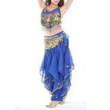 BellyLady Practice Belly Dancing Costume, Halter Tribal Top and Harem Pants