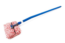 Autofiber Mitt On A Stick Pro Adjustable Wash Tool With 61" Angled Pole, Dragon Red