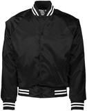 Augusta Sportswear 3610 Satin Baseball Jacket/Striped Trim
