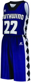 Russell 7S3VTB Ladies Freestyle Sublimated Dynaspeed Non-Reversible Basketball Shorts