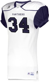 Custom Russell Athletic S57Z7A Color Block Game Jersey (Away)