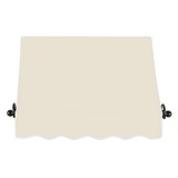 Awntech 4 ft Charleston™ Fixed Awning (52.5 in W x 18 in H x 36 in Proj), Linen
