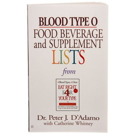 Books Blood Type O Food, Bev/Supplement Li