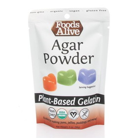 Foods Alive Agar Powder, Plant Based Gelatin, Organic