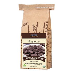 Azure Market Organics Chocolate Chips, Semi Sweet, Coconut Sugar, Organic