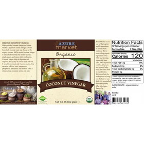 Azure Market Organics Coconut Vinegar, Organic