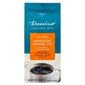 Teeccino Dandelion Caramel Nut, Chicory, Herbal Coffee