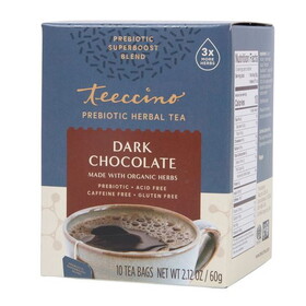 Teeccino Dark Chocolate, Prebiotic Herbal Tea, Organic