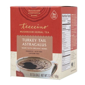 Teeccino Turkey Tail Astragalus, Mushroom Herbal Tea