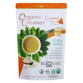 Realorganics Powdered Coffee Creamer, Caramel Sweet Cream, Organic