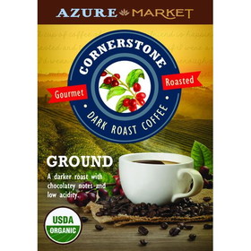 Azure Market Organics Coffee Ground, Cornerstone Dark Roast, Organic
