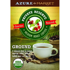 Azure Market Organics Coffee Ground, Private Reserve Medium Roast, Organic