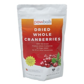 Powbab Cranberries Whole, Dried