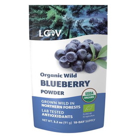 LOOV Wild Blueberry Powder, Freeze-Dried, Organic