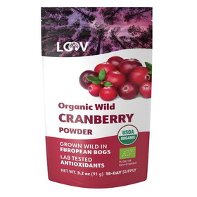 LOOV Wild Cranberry Powder, Freeze-Dried, Organic
