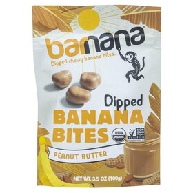BARNANA Banana Bites, Peanut Butter, Organic