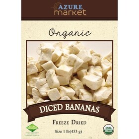 Azure Market Organics Bananas, Diced, Freeze Dried, Organic