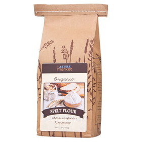 Azure Market Organics Spelt Flour White, Ultra-Unifine Unbleached, Organic