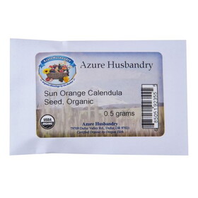 Azure Husbandry Sun Orange Calendula Seed, Organic