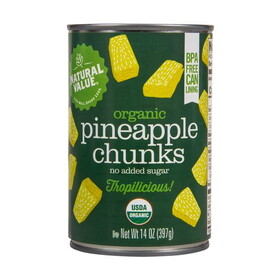 Natural Value Pineapple Chunks, Organic