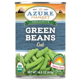 Azure Market Organics Green Beans, Cut, Organic