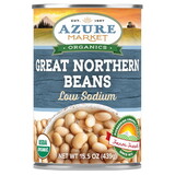 Azure Market Organics Great Northern Beans, Low Sodium, Organic