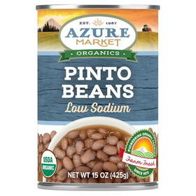 Azure Market Organics Pinto Beans, Low Sodium, Organic