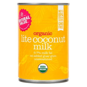 Natural Value Coconut Milk, Lite, Organic
