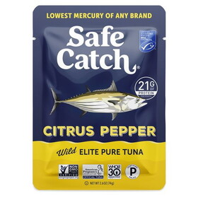 Safe Catch Tuna, Wild, Citrus Pepper, Elite, Pouch