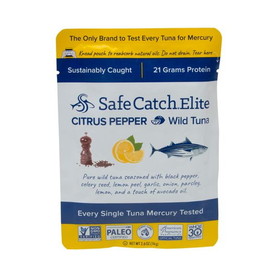 Safe Catch Tuna, Wild, Citrus Pepper, Elite, Pouch