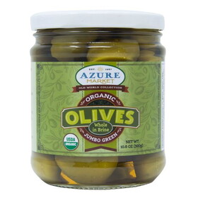 Azure Market Organics Jumbo Green Olives, Organic